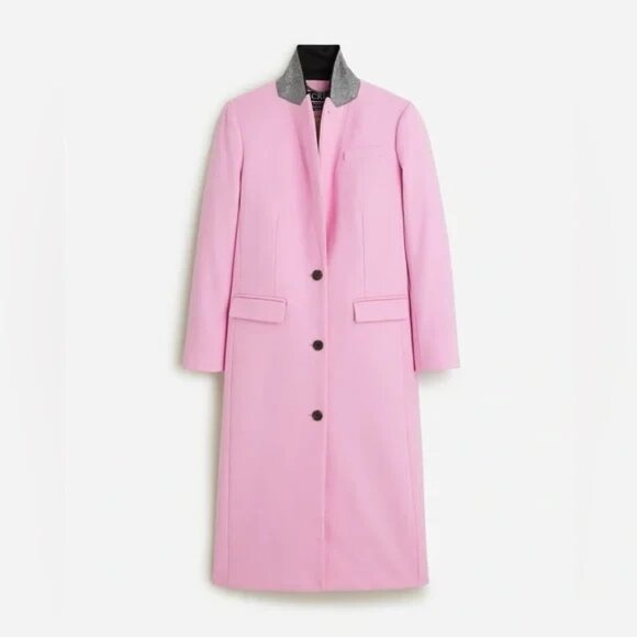 NWT J.Crew Alfie Topcoat in Picador Pink Italian Wool Blend Coat 10P - Picture 2 of 7